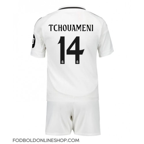 Real Madrid Aurelien Tchouameni #14 Hjemme Trøje Børn 2024-25 Kortærmet (+ Korte bukser)